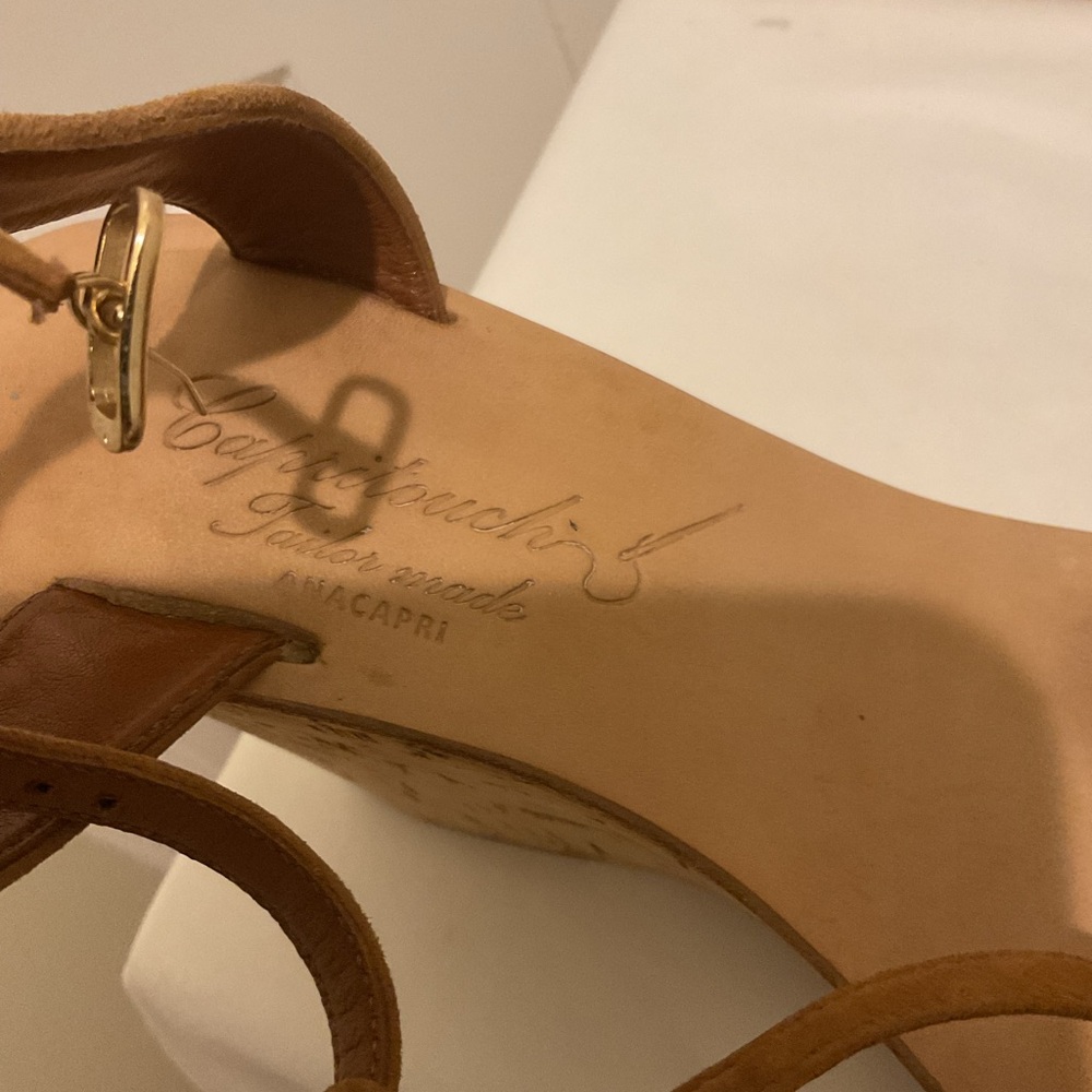 Capritouch Sandals Cork Size 39 Made in Italy - Picture 9 of 10
